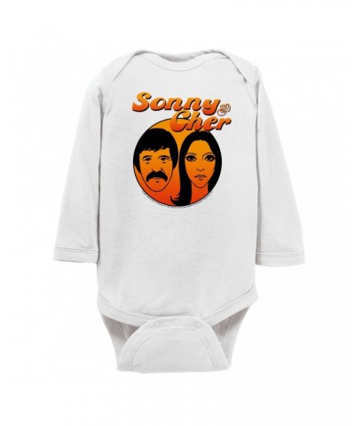 Sonny & Cher Long Sleeve Bodysuit | Comedy Hour Illustration And Logo Ombre Bodysuit $7.55 Shirts
