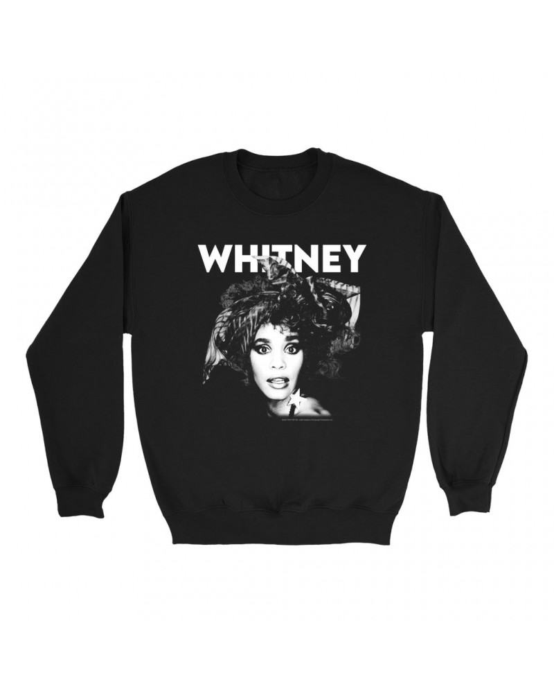 Whitney Houston Sweatshirt | 1987 Photo White Whitney Design Sweatshirt $9.87 Sweatshirts