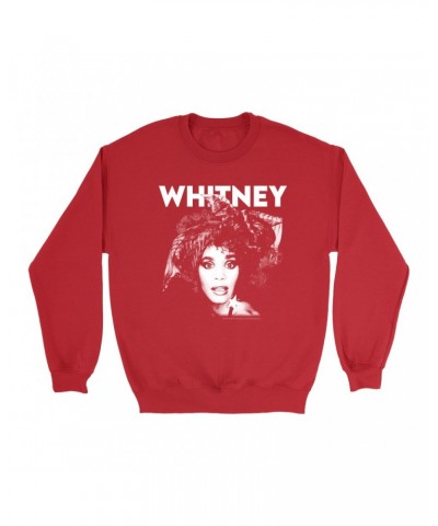 Whitney Houston Sweatshirt | 1987 Photo White Whitney Design Sweatshirt $9.87 Sweatshirts