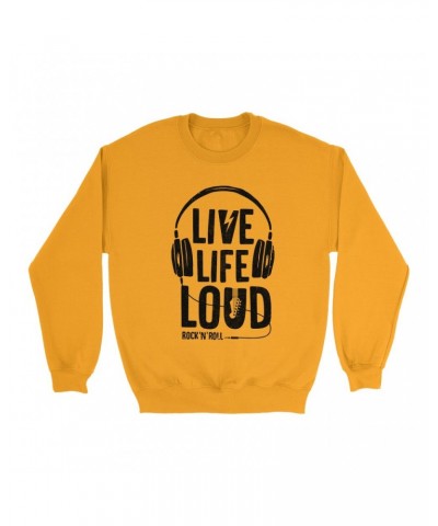 Music Life Colorful Sweatshirt | Live Life Loud Sweatshirt $12.73 Sweatshirts