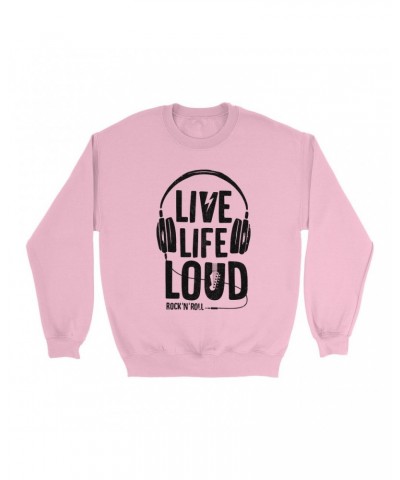 Music Life Colorful Sweatshirt | Live Life Loud Sweatshirt $12.73 Sweatshirts