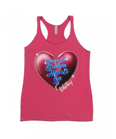 Whitney Houston Ladies' Tank Top | Where Do Broken Hearts Go Shirt $9.09 Shirts