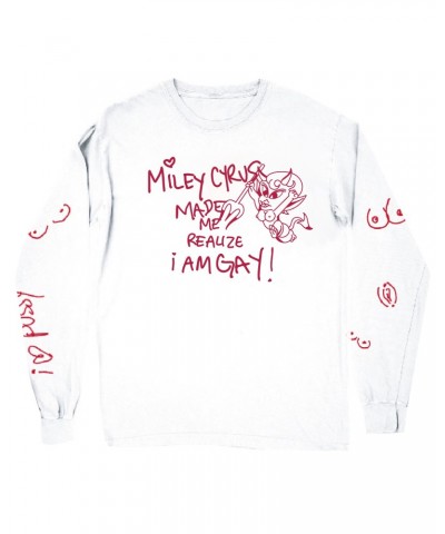 Miley Cyrus MILEY MADE ME GAY Long Sleeve Tee $7.76 Shirts