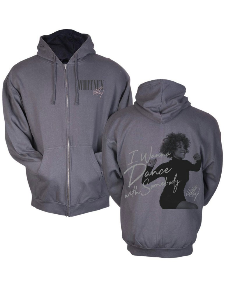 Whitney Houston I Wanna Dance With Somebody Photo Zip Hoodie $9.86 Sweatshirts