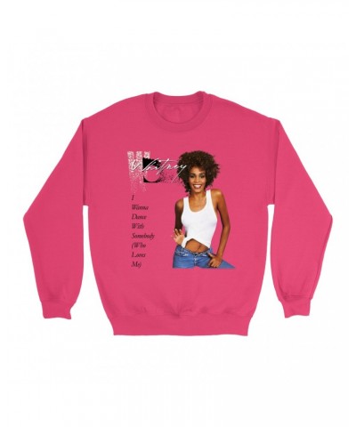 Whitney Houston Bright Colored Sweatshirt | I Wanna Dance With Somebody Album Cover Sweatshirt $10.02 Sweatshirts