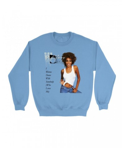 Whitney Houston Bright Colored Sweatshirt | I Wanna Dance With Somebody Album Cover Sweatshirt $10.02 Sweatshirts