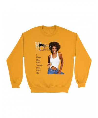 Whitney Houston Bright Colored Sweatshirt | I Wanna Dance With Somebody Album Cover Sweatshirt $10.02 Sweatshirts