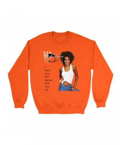 Whitney Houston Bright Colored Sweatshirt | I Wanna Dance With Somebody Album Cover Sweatshirt $10.02 Sweatshirts