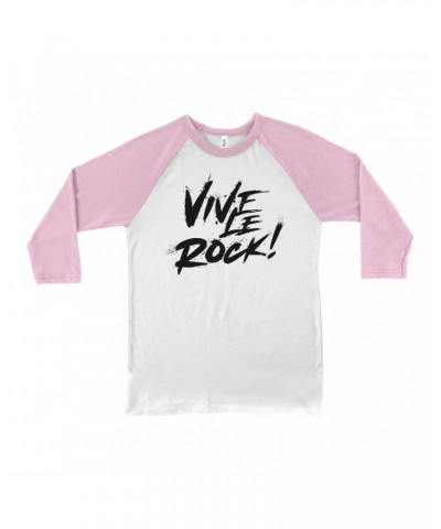 Music Life 3/4 Sleeve Baseball Tee | Vive Le Rock Shirt $7.28 Shirts