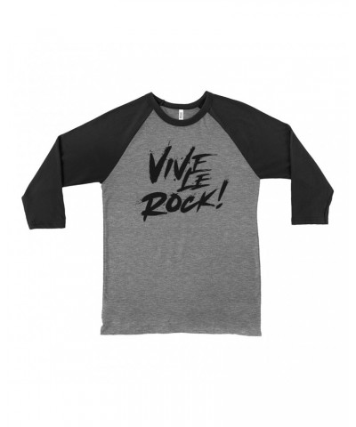 Music Life 3/4 Sleeve Baseball Tee | Vive Le Rock Shirt $7.28 Shirts