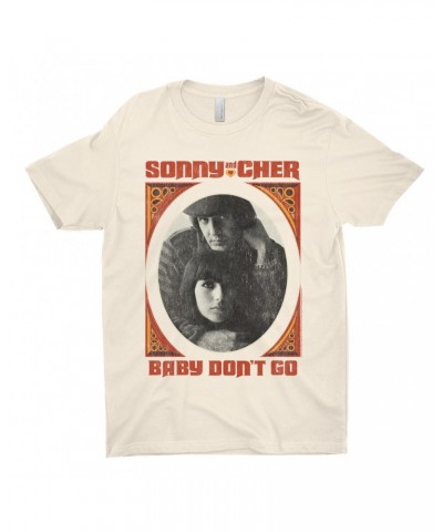 Sonny & Cher T-Shirt | Baby Don't Go Rust Frame Image Distressed Shirt $9.02 Shirts