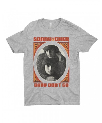 Sonny & Cher T-Shirt | Baby Don't Go Rust Frame Image Distressed Shirt $9.02 Shirts