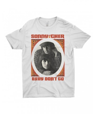 Sonny & Cher T-Shirt | Baby Don't Go Rust Frame Image Distressed Shirt $9.02 Shirts