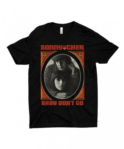 Sonny & Cher T-Shirt | Baby Don't Go Rust Frame Image Distressed Shirt $9.02 Shirts