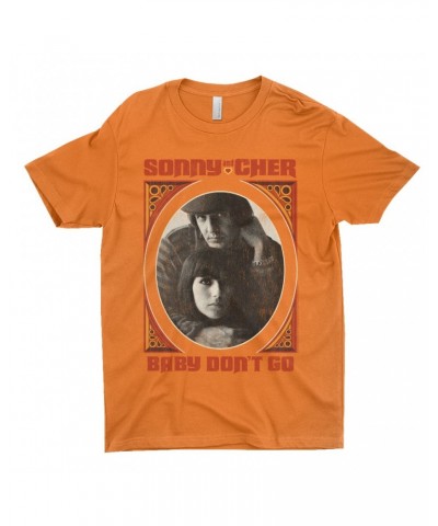 Sonny & Cher T-Shirt | Baby Don't Go Rust Frame Image Distressed Shirt $9.02 Shirts