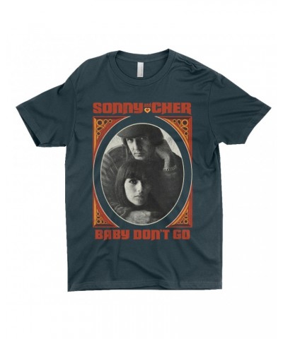 Sonny & Cher T-Shirt | Baby Don't Go Rust Frame Image Distressed Shirt $9.02 Shirts