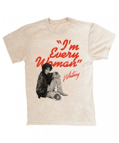 Whitney Houston T-shirt | I'm Every Woman Distressed Mineral Wash Shirt $7.67 Shirts