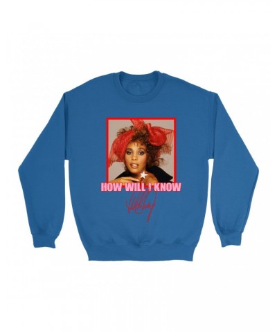 Whitney Houston Sweatshirt | How Will I Know Red Bow Photo Design Sweatshirt $6.29 Sweatshirts